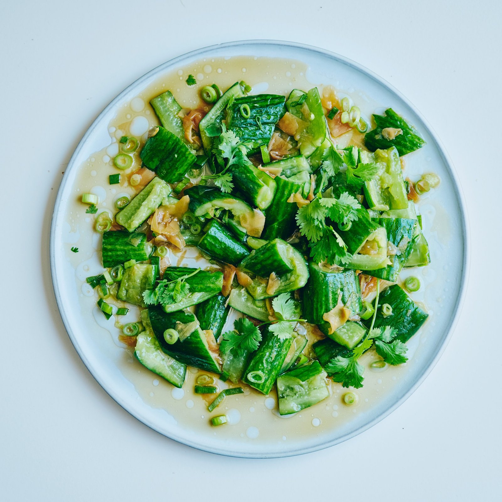 Cucumbers With Pickled Ginger–Scallion Sauce