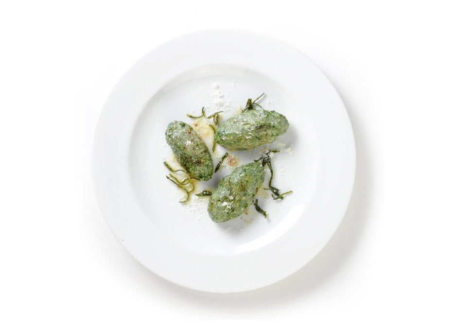 Swiss Chard Malfatti with Sage Brown Butter